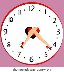 feet and clock