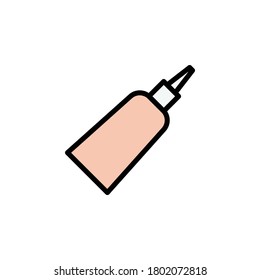 feet cream outline icon. Elements of Beauty and Cosmetics illustration icon. Signs and symbols can be used for web, logo, mobile app, UI, UX
