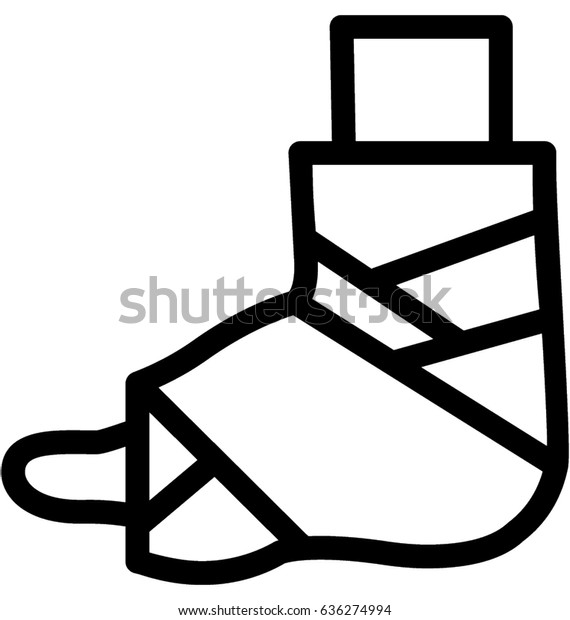 Feet Fracture Vector Icon Stock Vector (Royalty Free) 636274994 ...