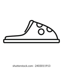 Feet home slippers icon outline vector. Residence indoor. Shoes fun