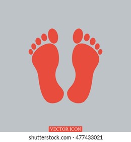 feet icon, vector best flat icon EPS