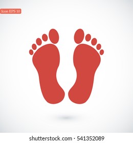 feet icon, vector best flat icon EPS