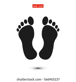 feet icon, vector best flat icon EPS