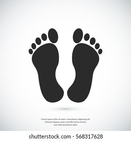 feet icon, vector best flat icon EPS