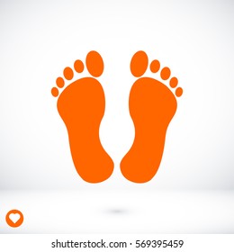 feet icon, vector best flat icon EPS