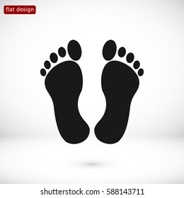 feet icon, vector best flat icon EPS