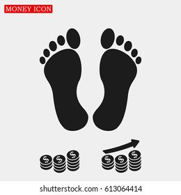 feet icon, vector best flat icon EPS