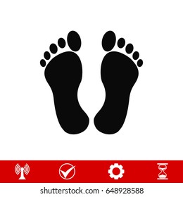 feet icon, vector best flat icon EPS