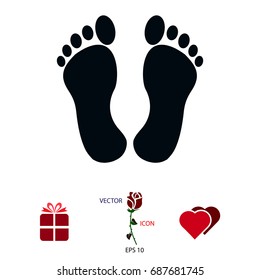 feet icon, vector best flat icon EPS