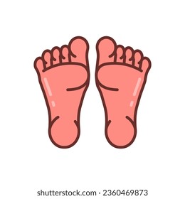 Feet icon in vector. Illustration