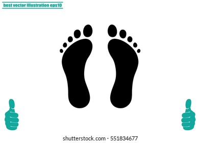 Feet icon vector illustration .