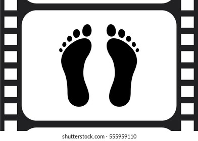 Feet icon vector illustration .