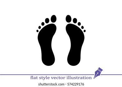 Feet icon vector illustration.