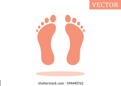 Ícone de pés ilustração vetorial.