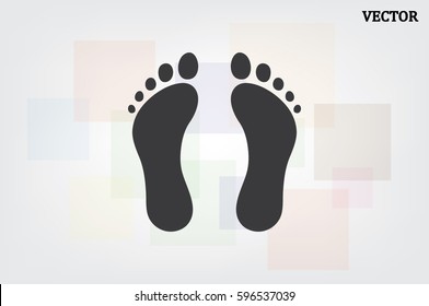 Feet icon vector illustration .