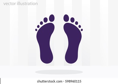 Feet icon vector illustration .