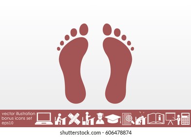Feet icon vector illustration .