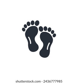 feet icon. vector.Editable stroke.linear style sign for use web design,logo.Symbol illustration.