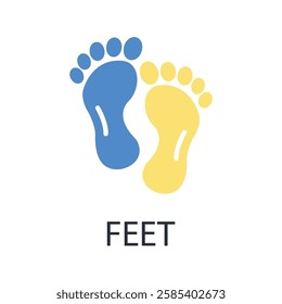 feet icon. vector.Editable stroke.linear style sign for use web design,logo.Symbol illustration.