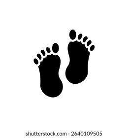 feet icons isolated on White Background. Flat style design
