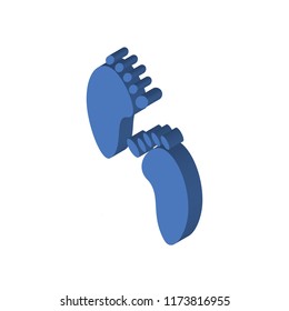Feet isometric left top view 3D icon