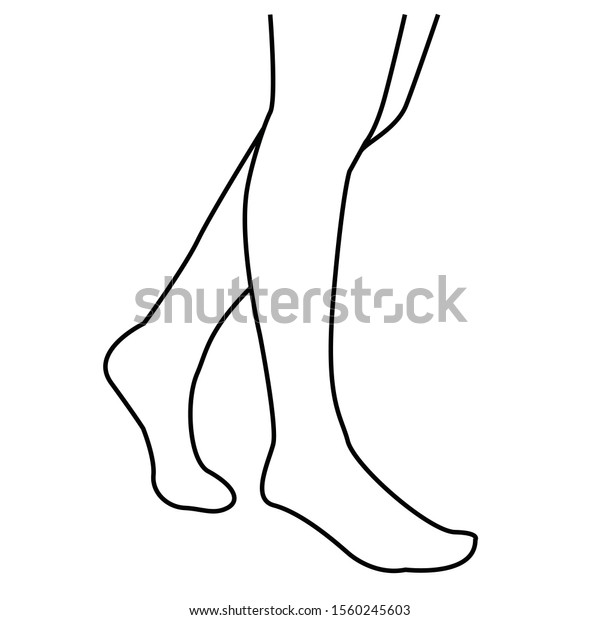 Feet Knees Legs Vector Isolated On Stock Vector (royalty Free 