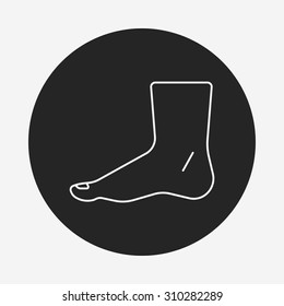 feet line icon