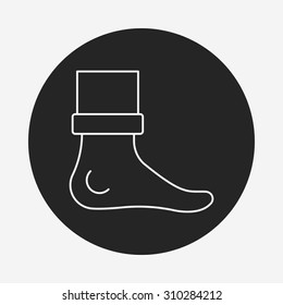 feet line icon