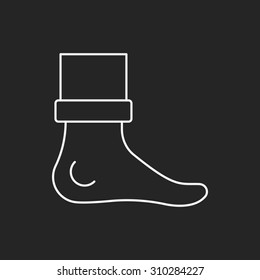 feet line icon