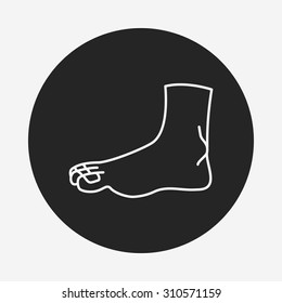 Feet Line Icon Stock Vector (Royalty Free) 310571159 | Shutterstock