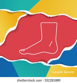 feet line icon