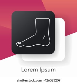 feet line icon