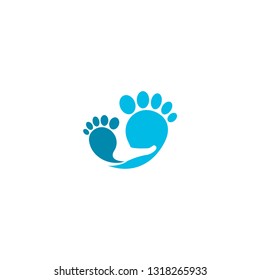 feet logo vector icon illurtration