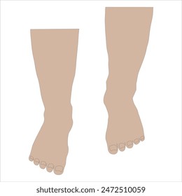 Feet of man walking, anatomy finger, fingernail human