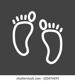 Feet, nail, body icon vector image. Can also be used for summer, recreation and fun. Suitable for use on mobile apps, web apps and print media.