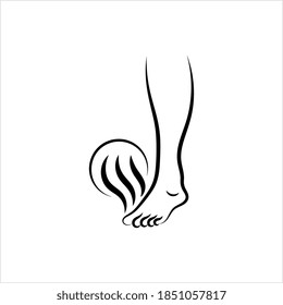 Feet Odour Icon, Body Odour Icon, Human Bacterial Activity Smell Vector Art Illustration