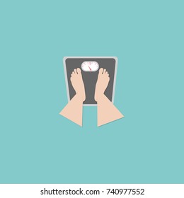 feet on weighting machine