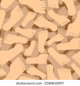 feet pattern seamless. legs background. footprints texture
