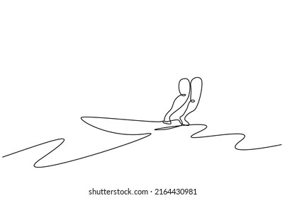 feet of a person surfing in the sea balance on the surfboard in the waves