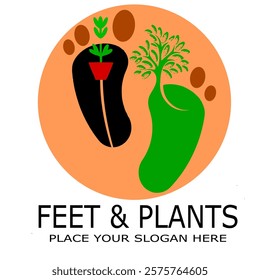 FEET AND PLANTS PLACE YOUR SLOGAN HERE