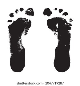 Feet Prints Child Imprint Boy Feet Stock Vector (Royalty Free ...