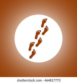 Feet prints. Flat design style eps 10