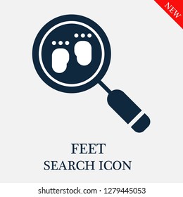 Feet search icon. Editable Feet search icon for web or mobile.