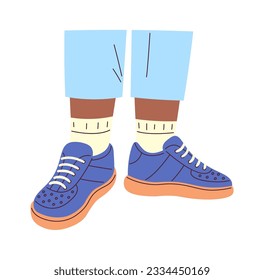 Ilustración Del Vector De Pies En Sneakers