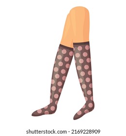 Feet sock icon cartoon vector. Winter stocking. Cute foot
