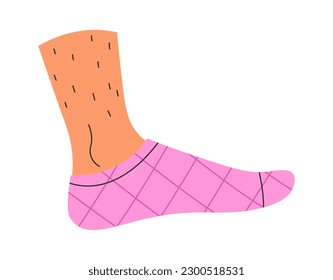 Feet in socks design element. Vector illustration