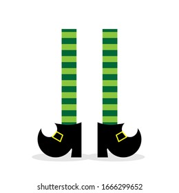 Feet for St Patricks Day, vector art illustration.