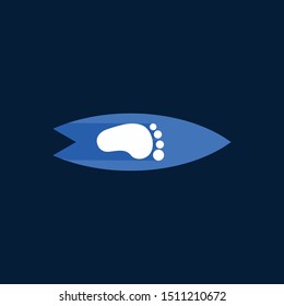 Feet Surfing Abstract Creative Vector Logo