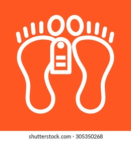 Feet, tag, dead, dead person icon vector image. Can also be used for healthcare and medical. Suitable for mobile apps, web apps and print media.