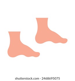 Feet Vector Flat Icon Design